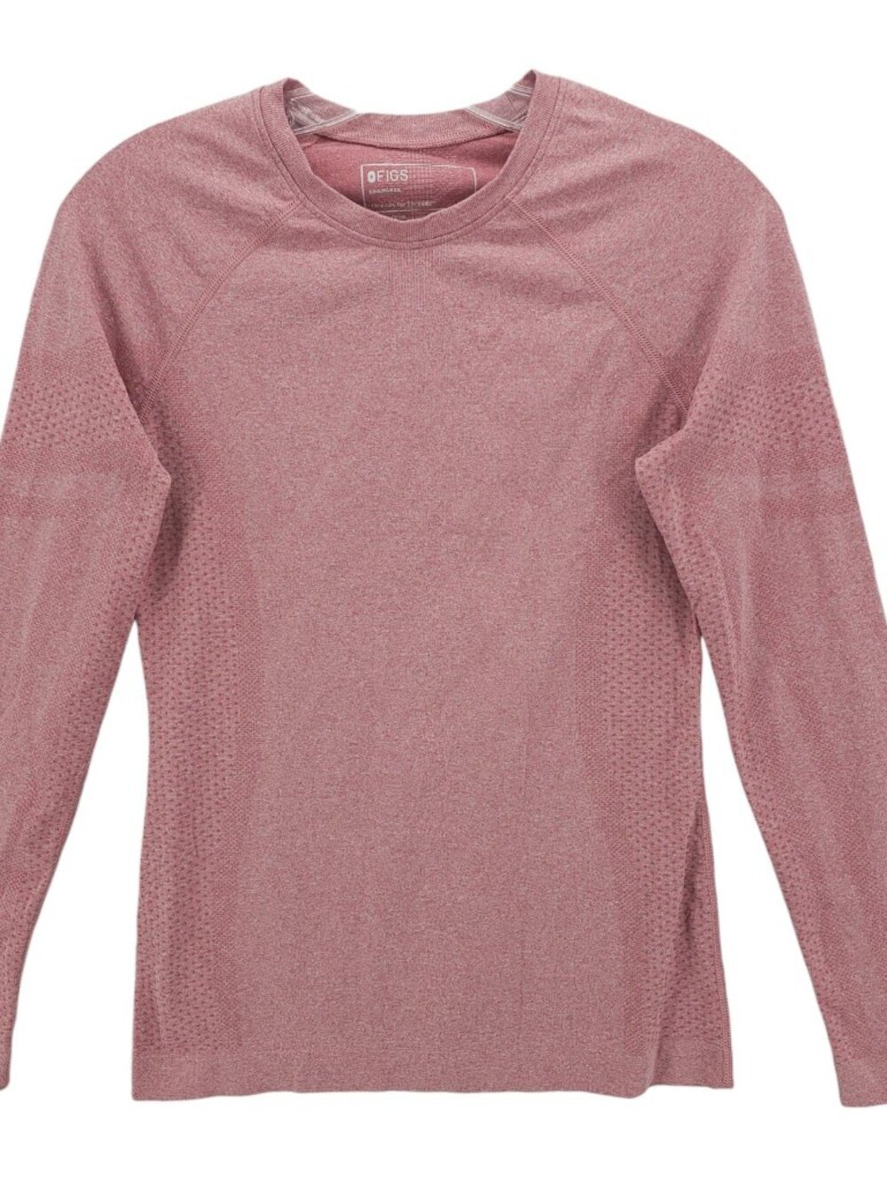 FIGS Women’s Salta Seamless Longsleeve Underscrub Top Mauve Pink Size SMALL